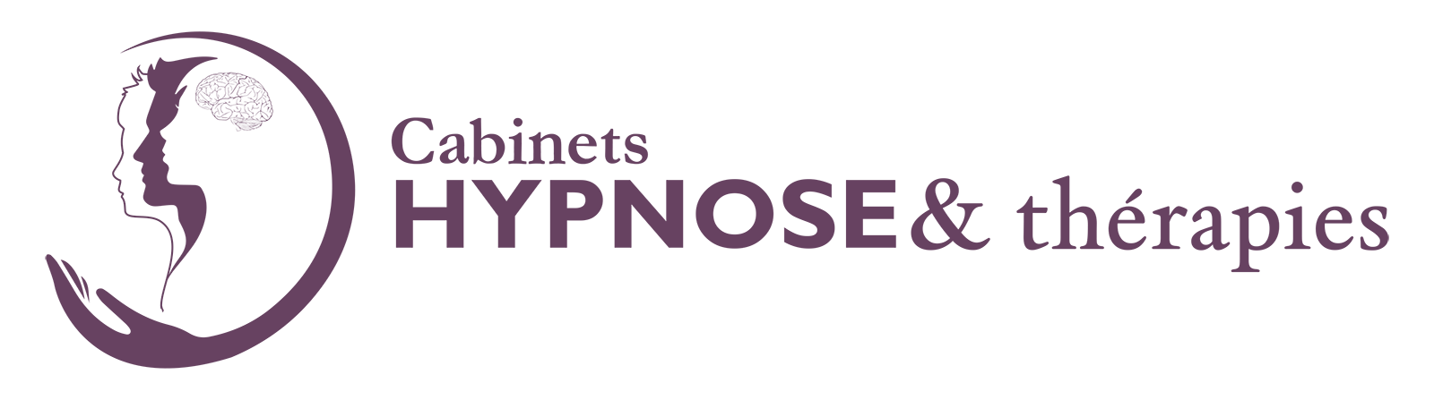 logo du cabinet d'hypnose Améthyste, nom en mauve avec un arbre stylisé